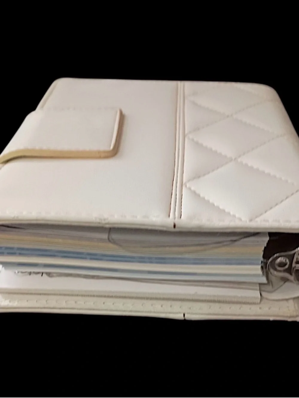 Franklin Covey Cream Quilted Faux Leather Planner Cover